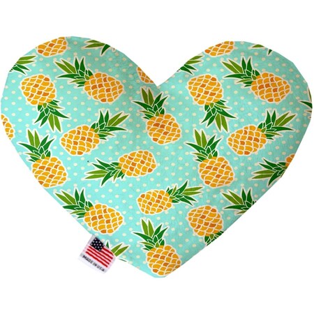 Mirage Pet Products 6 in. Pineapples & Polka Dots Heart Dog Toy 1129-TYHT6